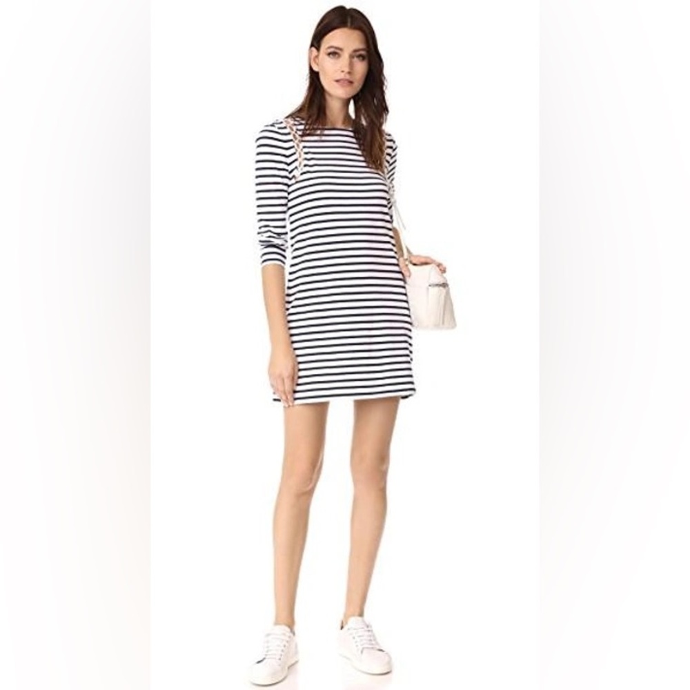 A.L.C. Womens Dress Chapman Long Sleeves Striped Nautical Sailor Coastal Medium